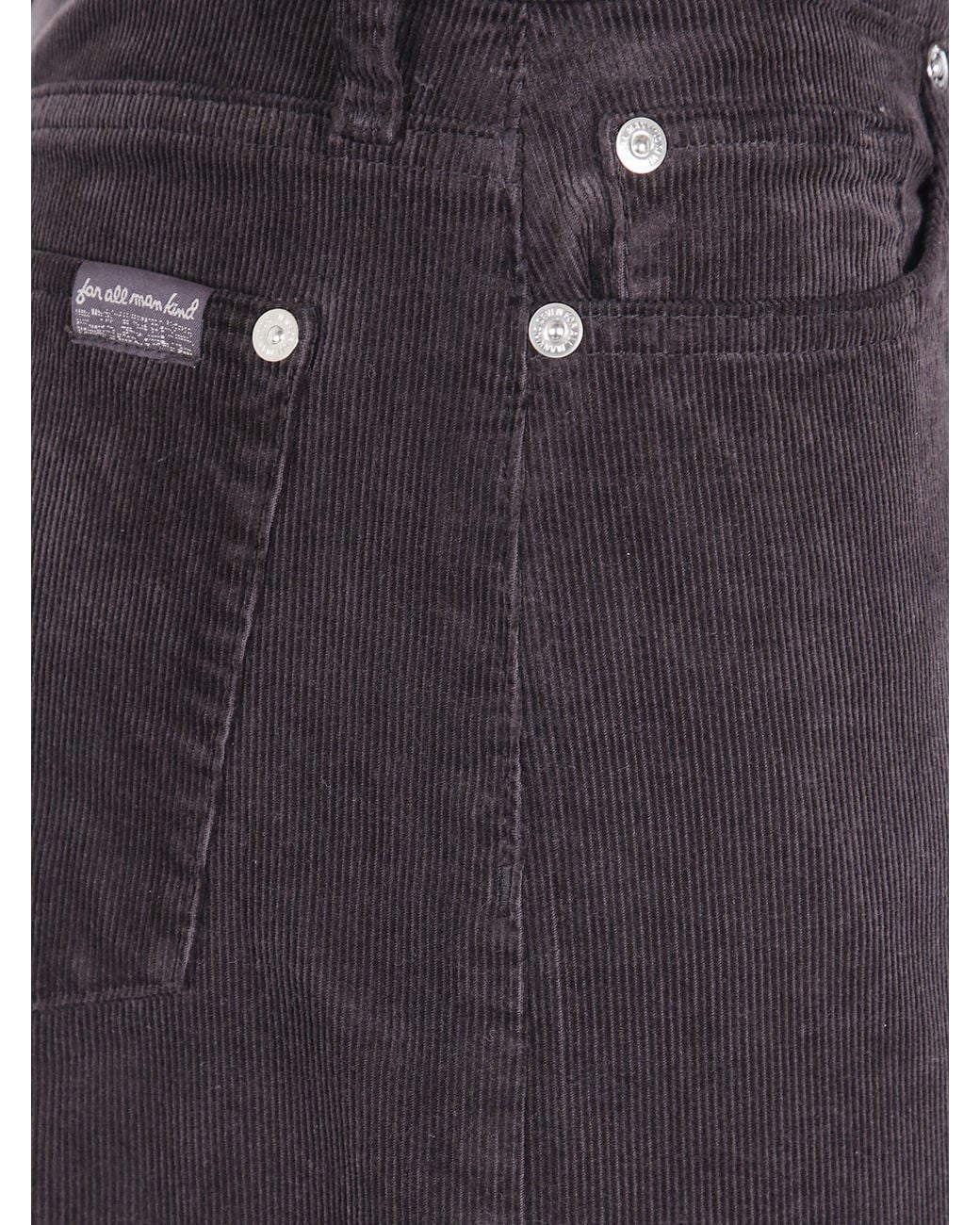7 For All Mankind Blue Lotta Corduroy Coffee Bean With Side Panel