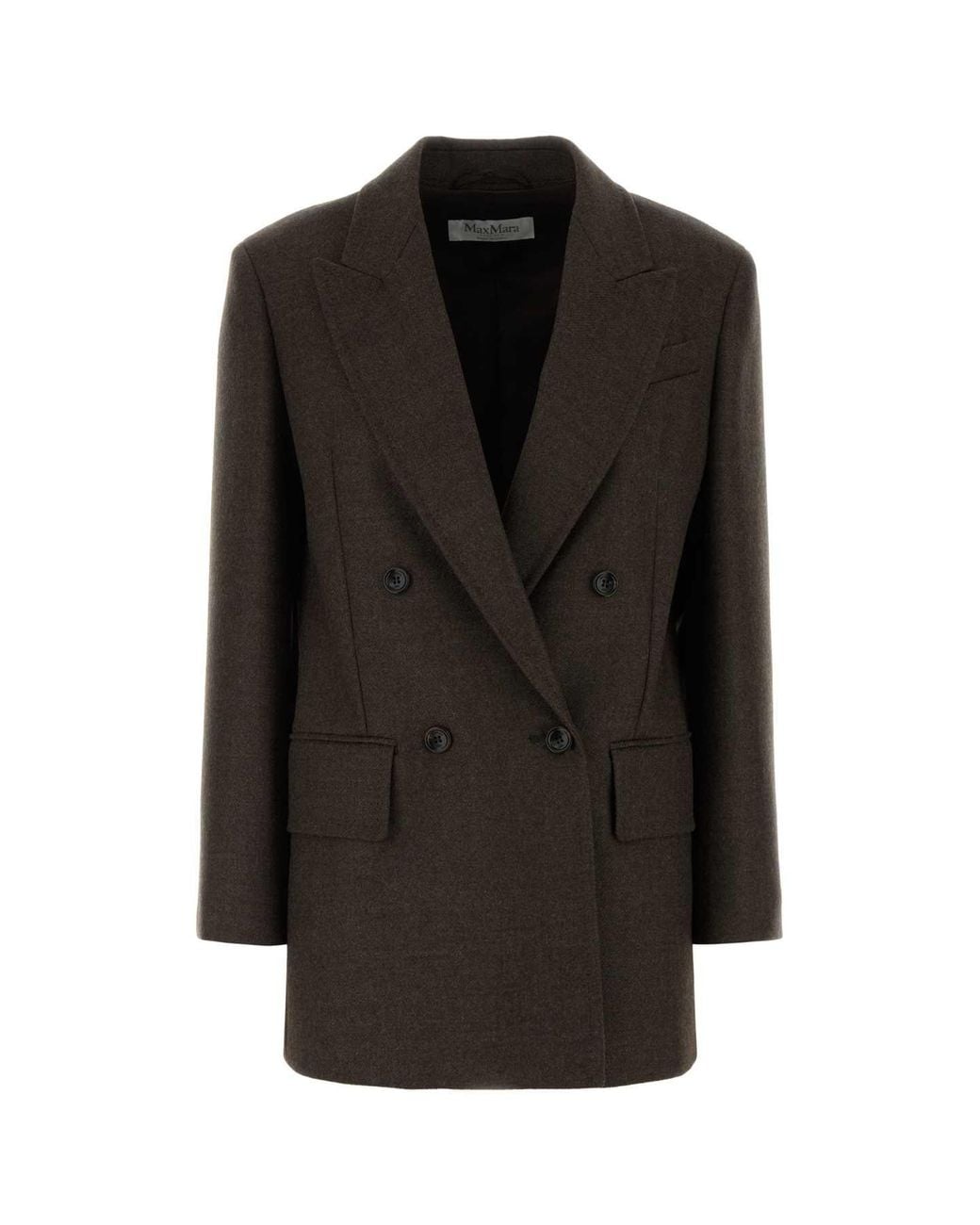Max Mara Black Chocolate Wool Pulvino Blazer