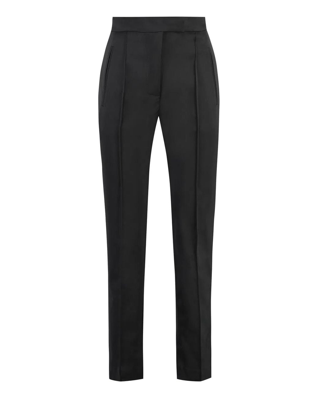 PT01 Black Stretch Viscose Trousers