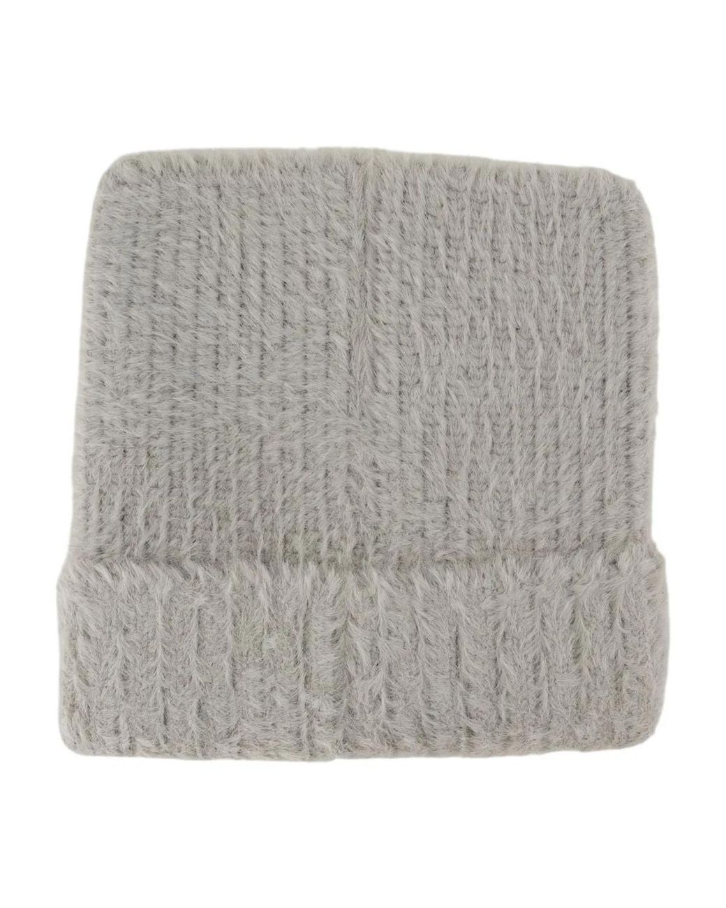 Casablanca Gray "Fluffy" Nylon Square Hat
