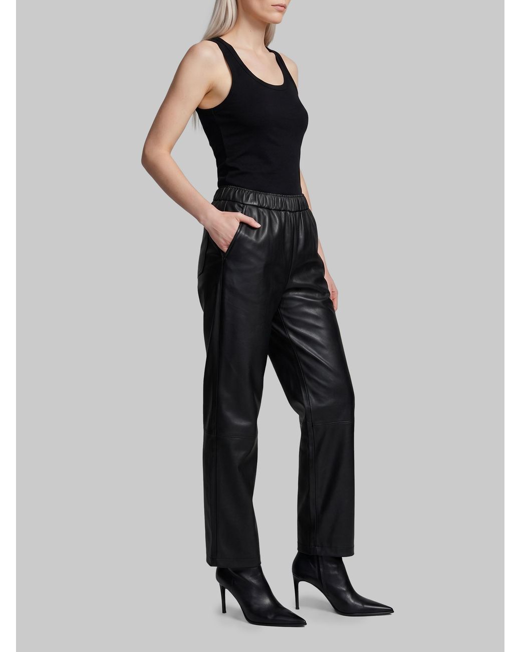 PARIENTE Black Sarah Leather Pants