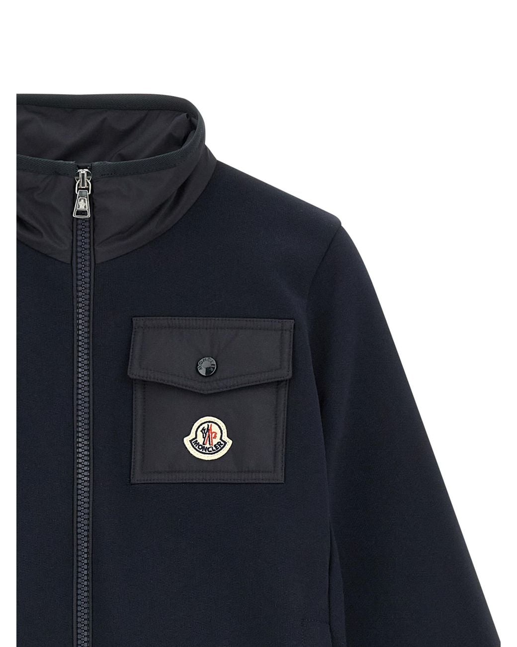 Moncler Blue Enfant Logo Patch Sweatshirt