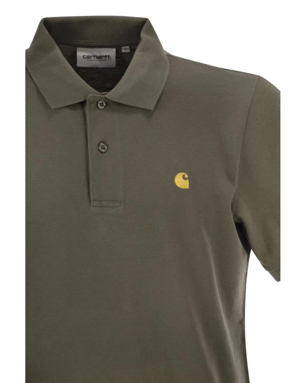 Carhartt Green Short-Sleeved Piqué Polo Shirt