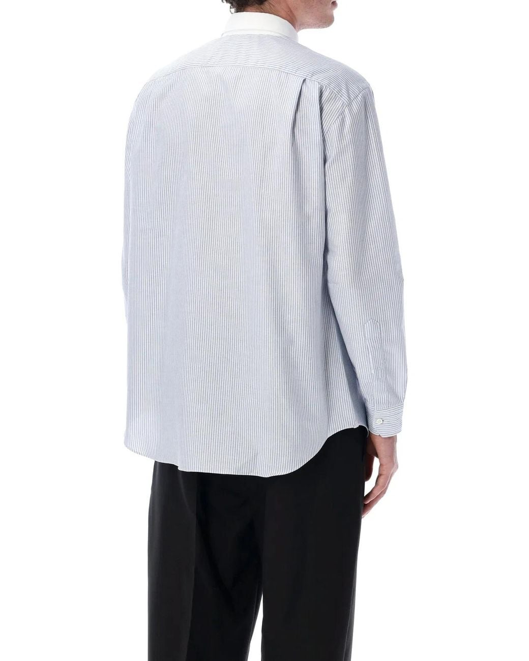 Salvatore Piccolo Blue Alberto Cotton Stripe Shirt for men
