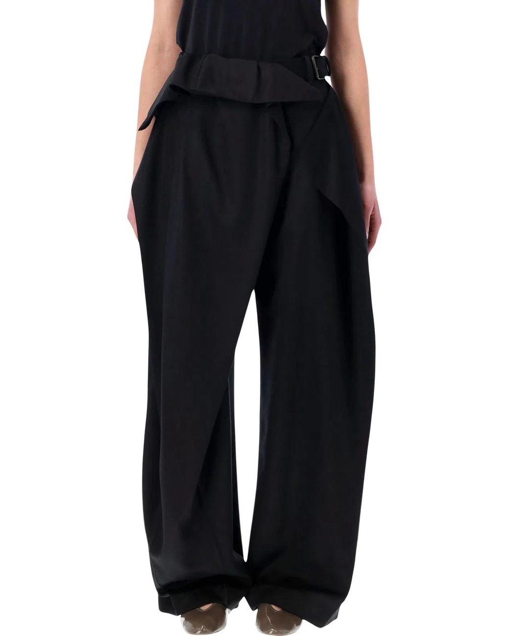 J.W. Anderson Black Fold Over Trousers