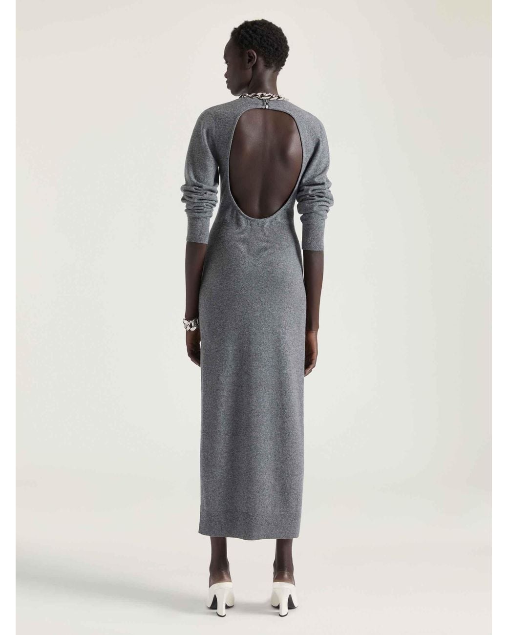 Givenchy Gray Long Knit Dress