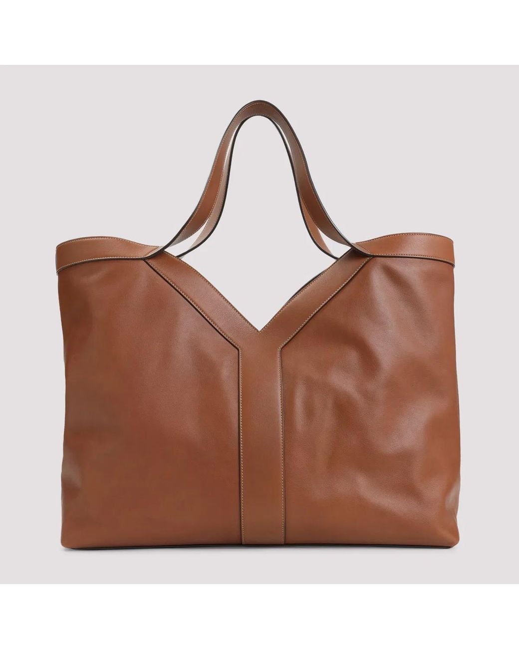 Saint Laurent Brown Y Leather Tote Bag for men