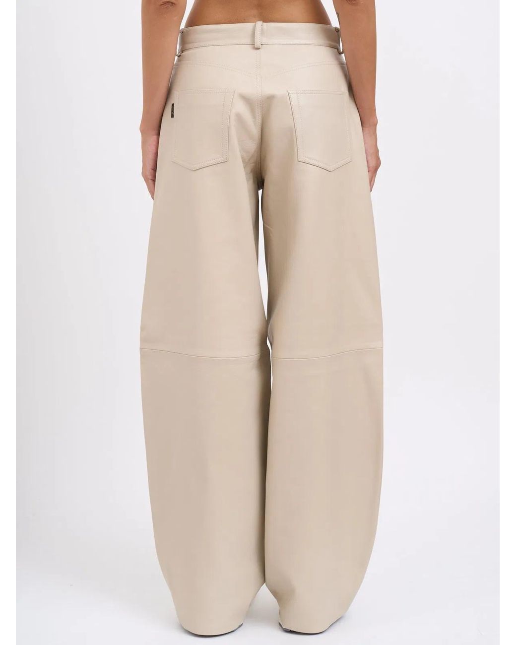 Haikure Natural Bethany Leather Trousers