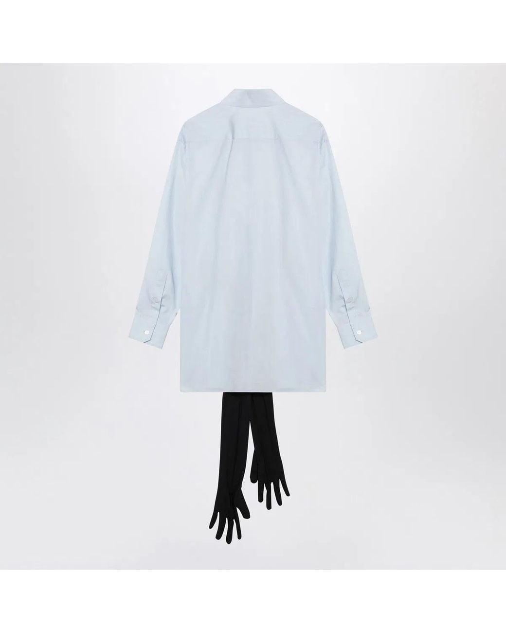 MM6 by Maison Margiela Blue Cotton Shirt With Gloves