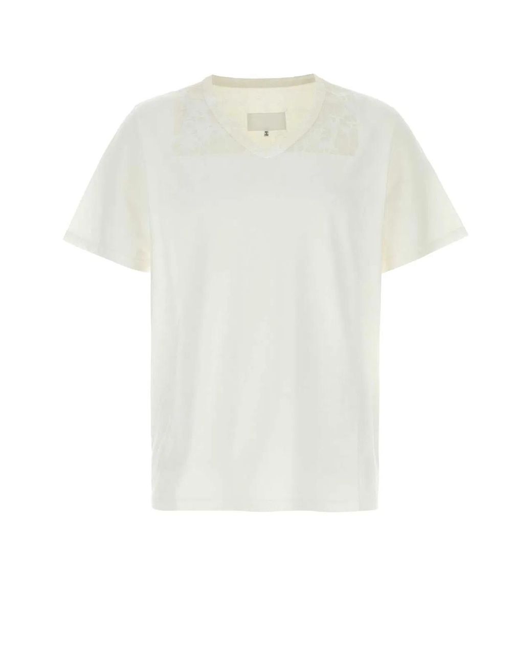 Maison Margiela White Solid T-Shirt for men