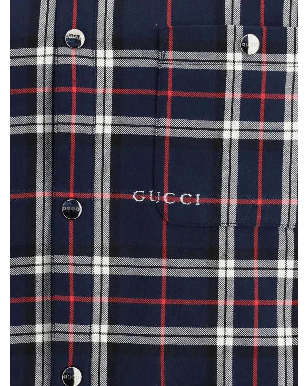 Gucci Blue Jacket With Frontal Buttons Closure for men