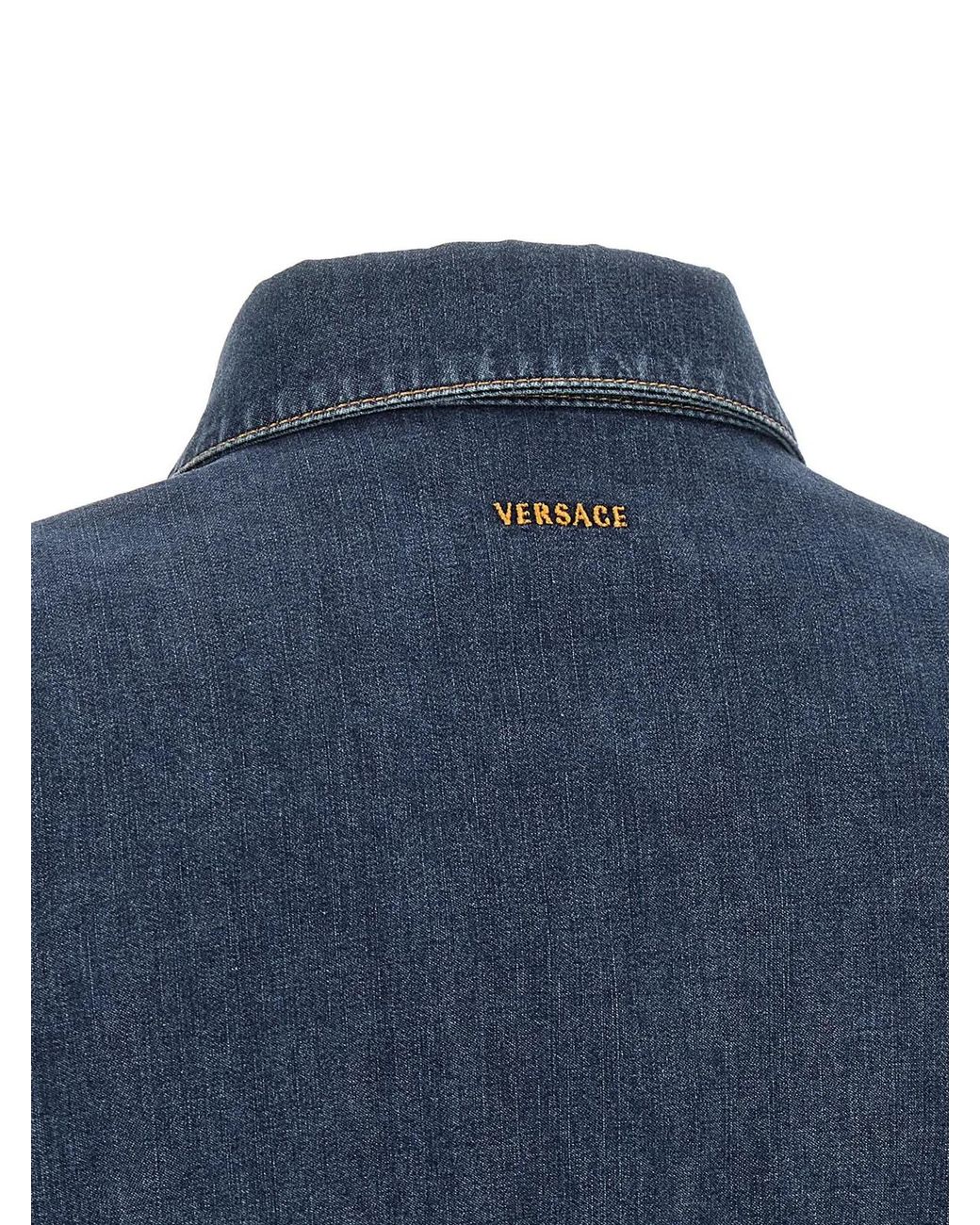 Versace Blue Chambray Denim Dress