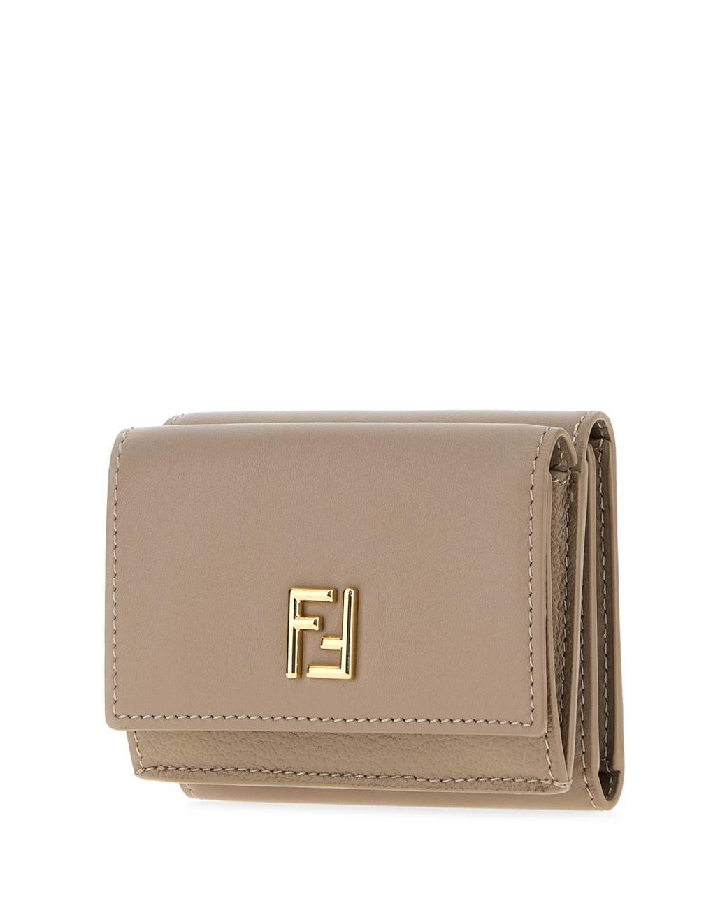 Fendi Brown Dove Leather Wallet