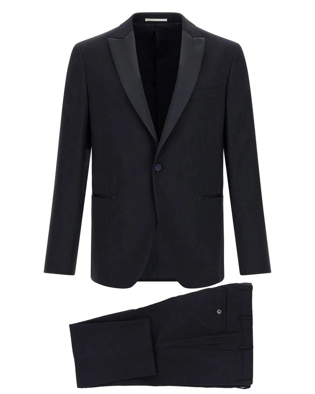 Pal Zileri Blue Wool And Satin Dress for men