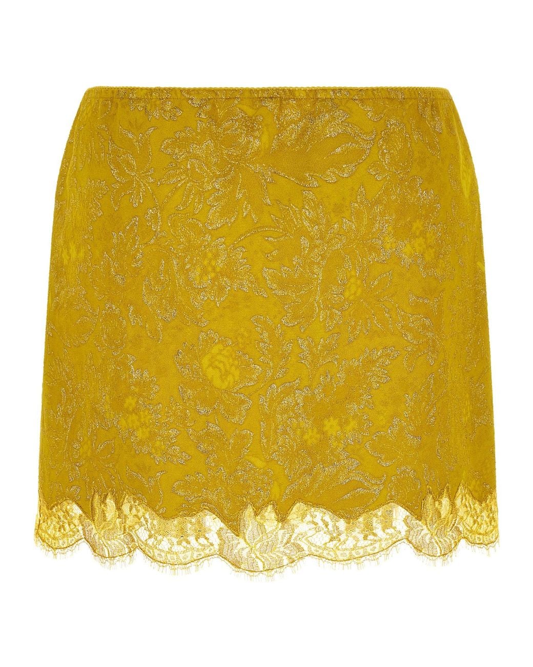 Saint Laurent Yellow 'Barocca' Skirt