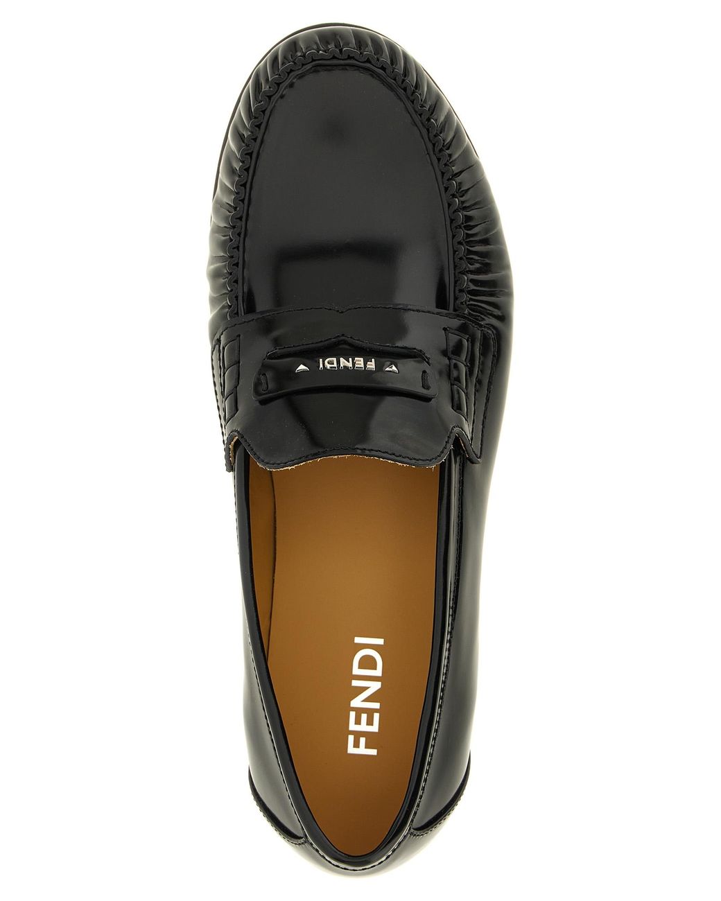 Fendi Black Scrunch' Loafers for men