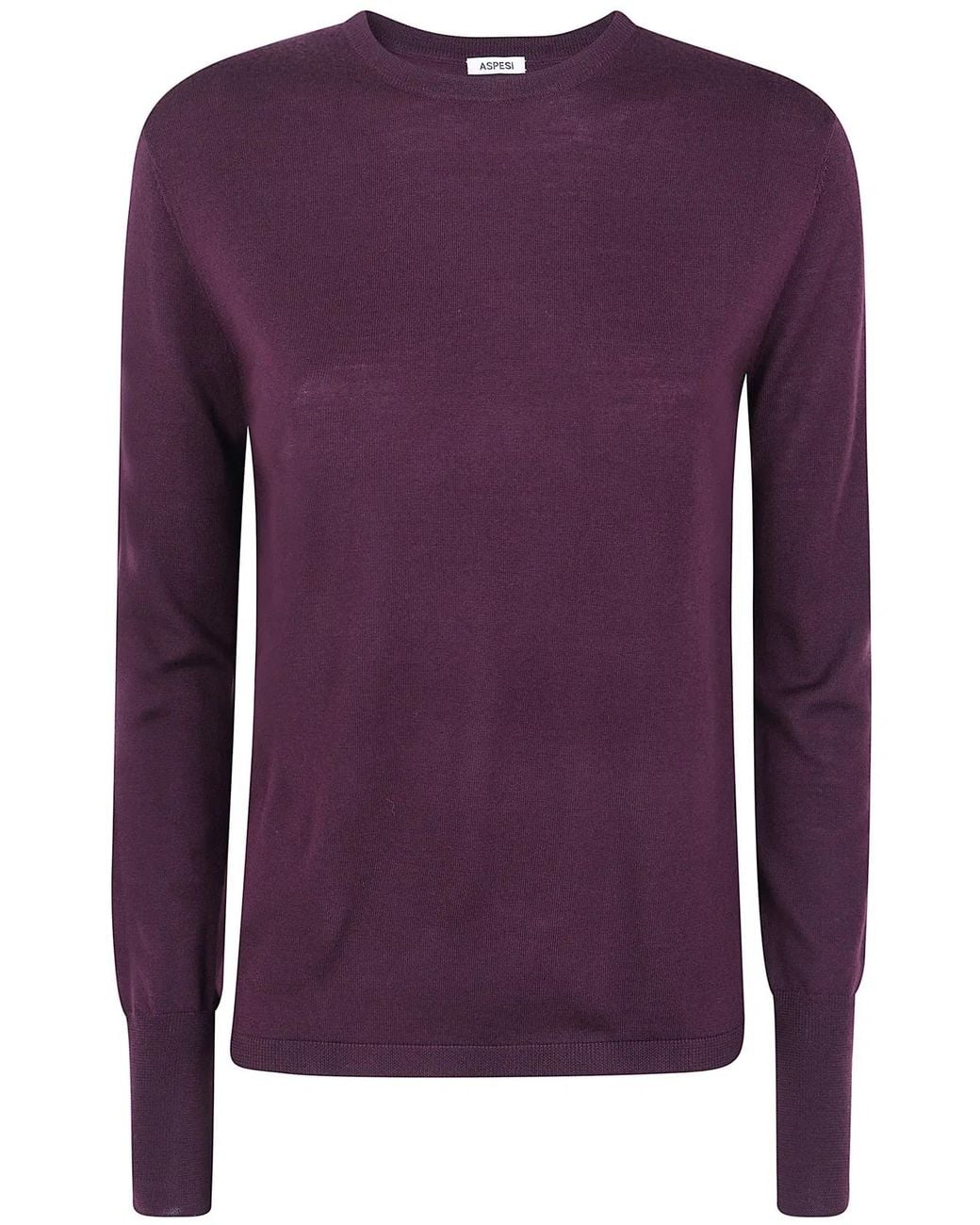 Aspesi Purple Round Neck Sweater