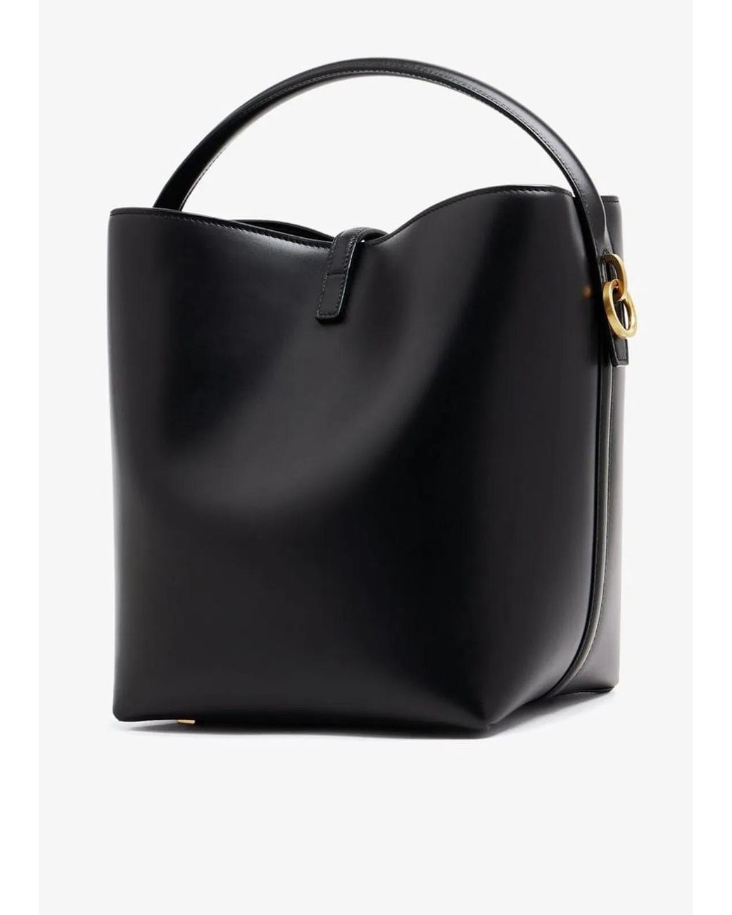 Saint Laurent Black Leather Le 37 Bucket Bag