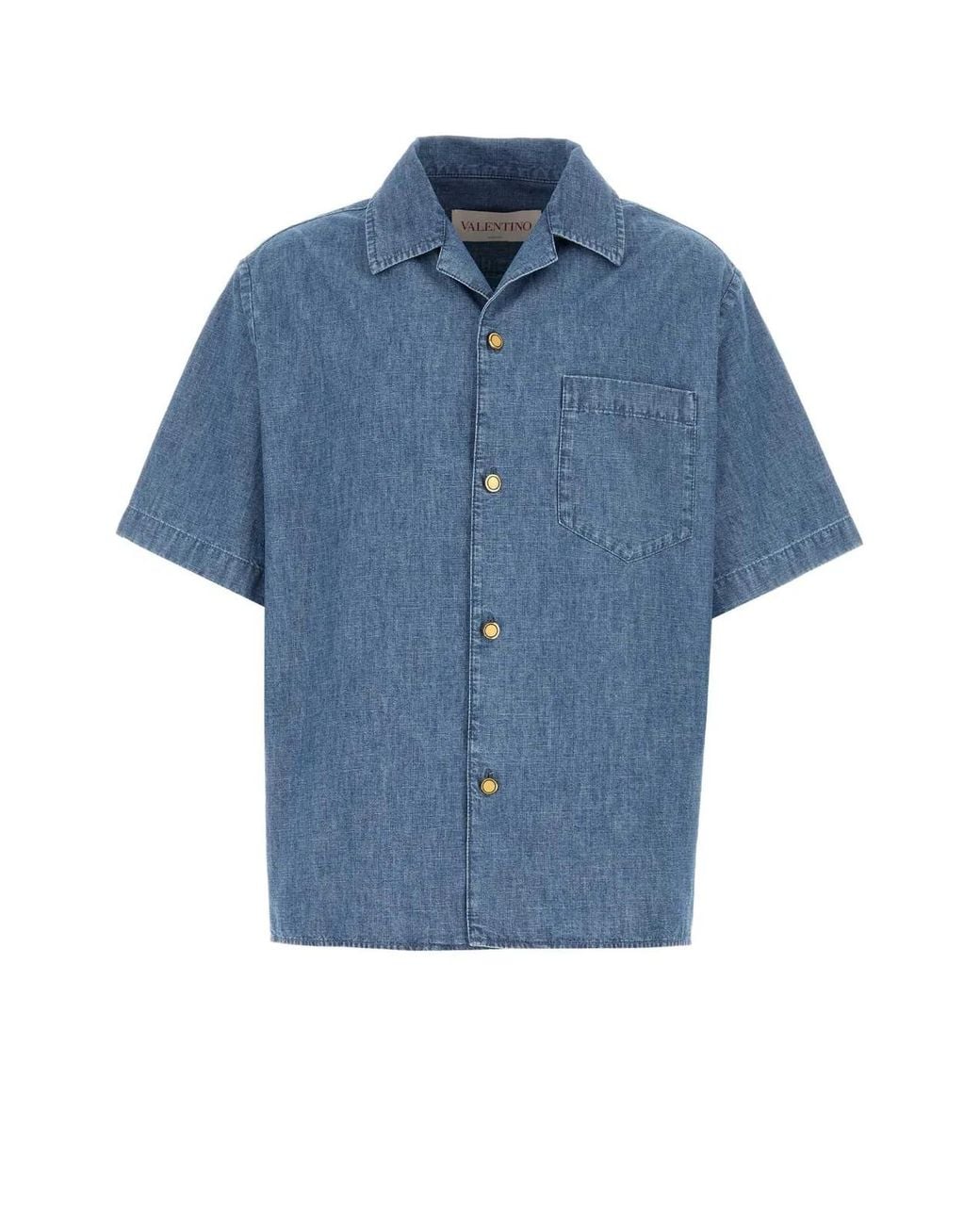 Valentino Garavani Blue Denim Shirt for men