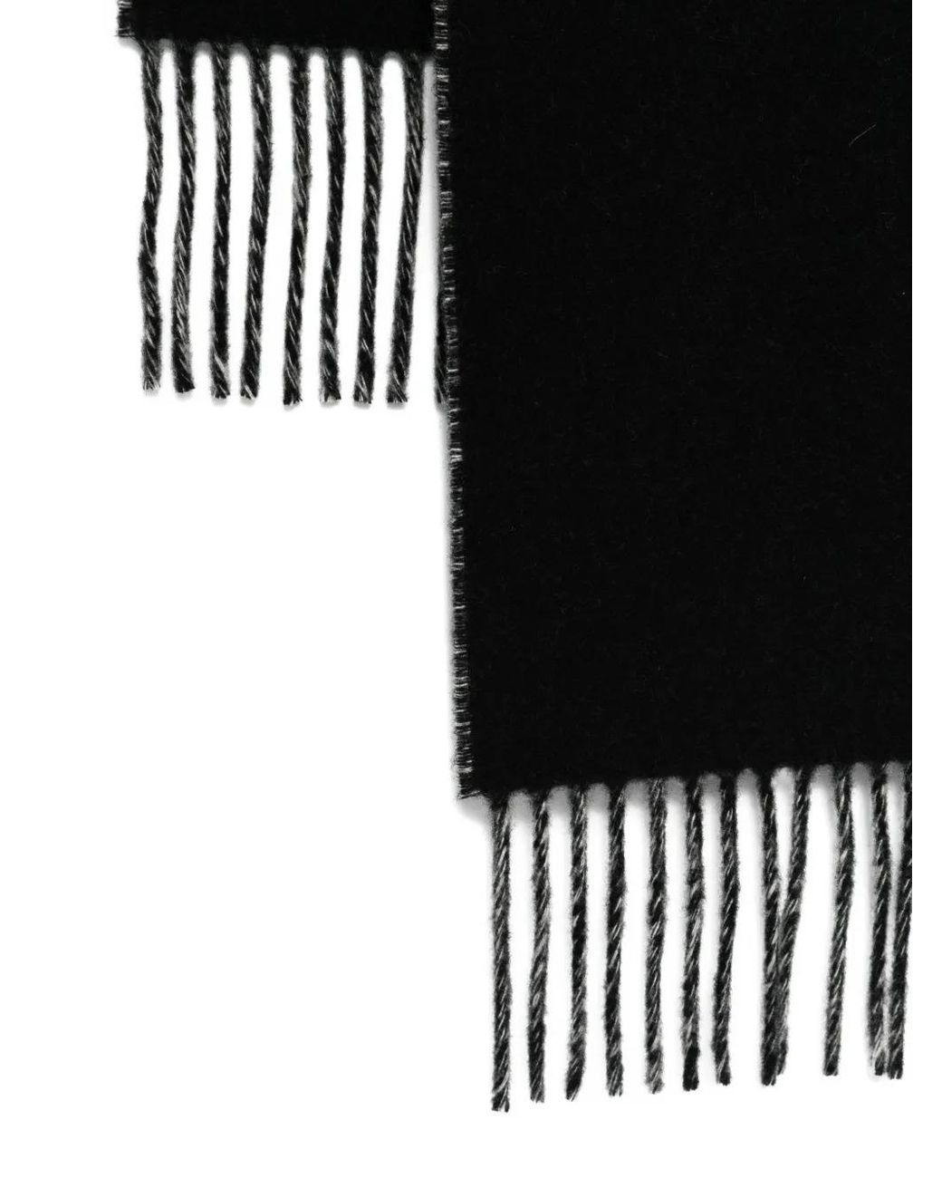 Jacquemus Black Logo Wool Scarf for men