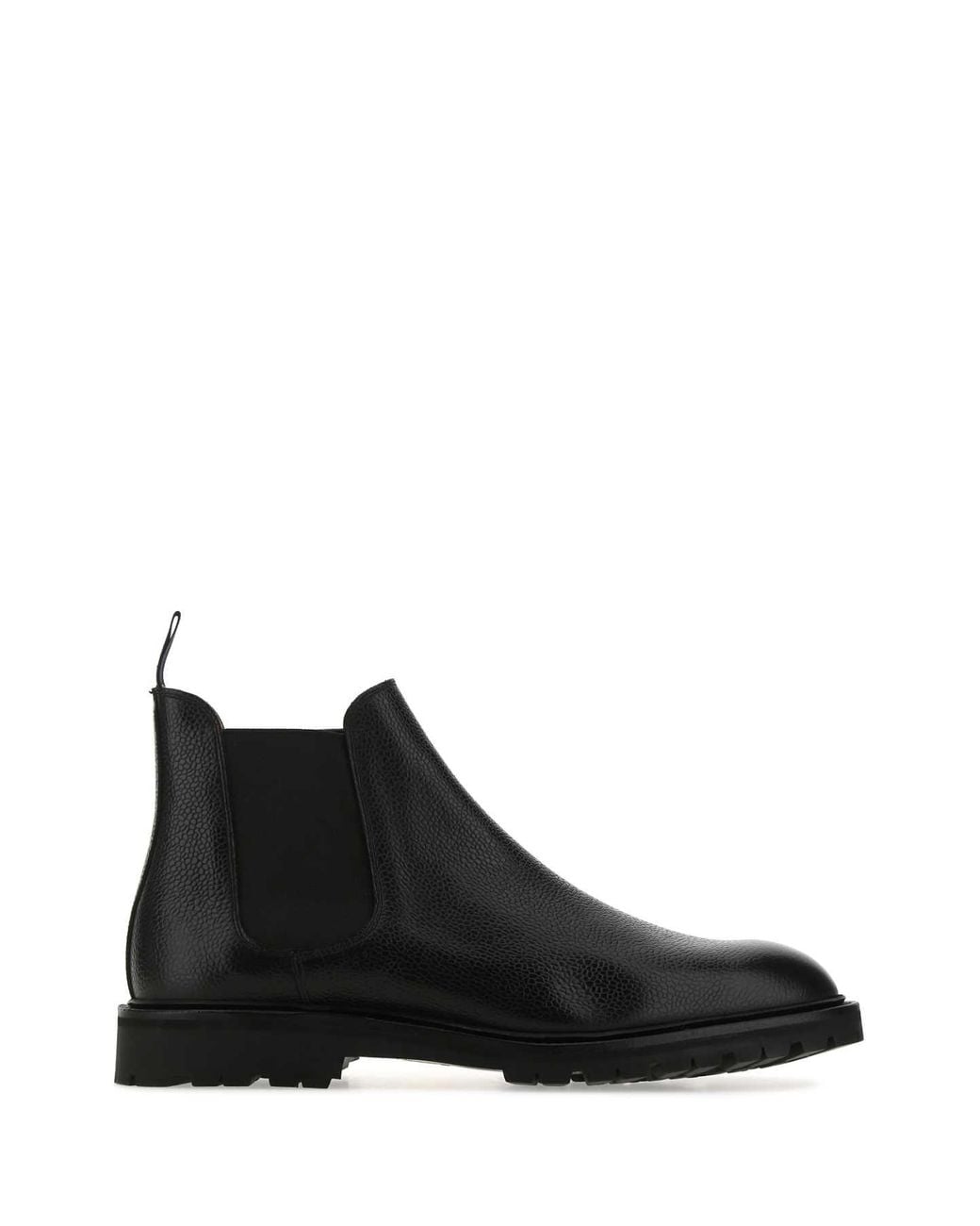 Crockett and Jones Black Leather Chelsea 11 Ankle Boots for men