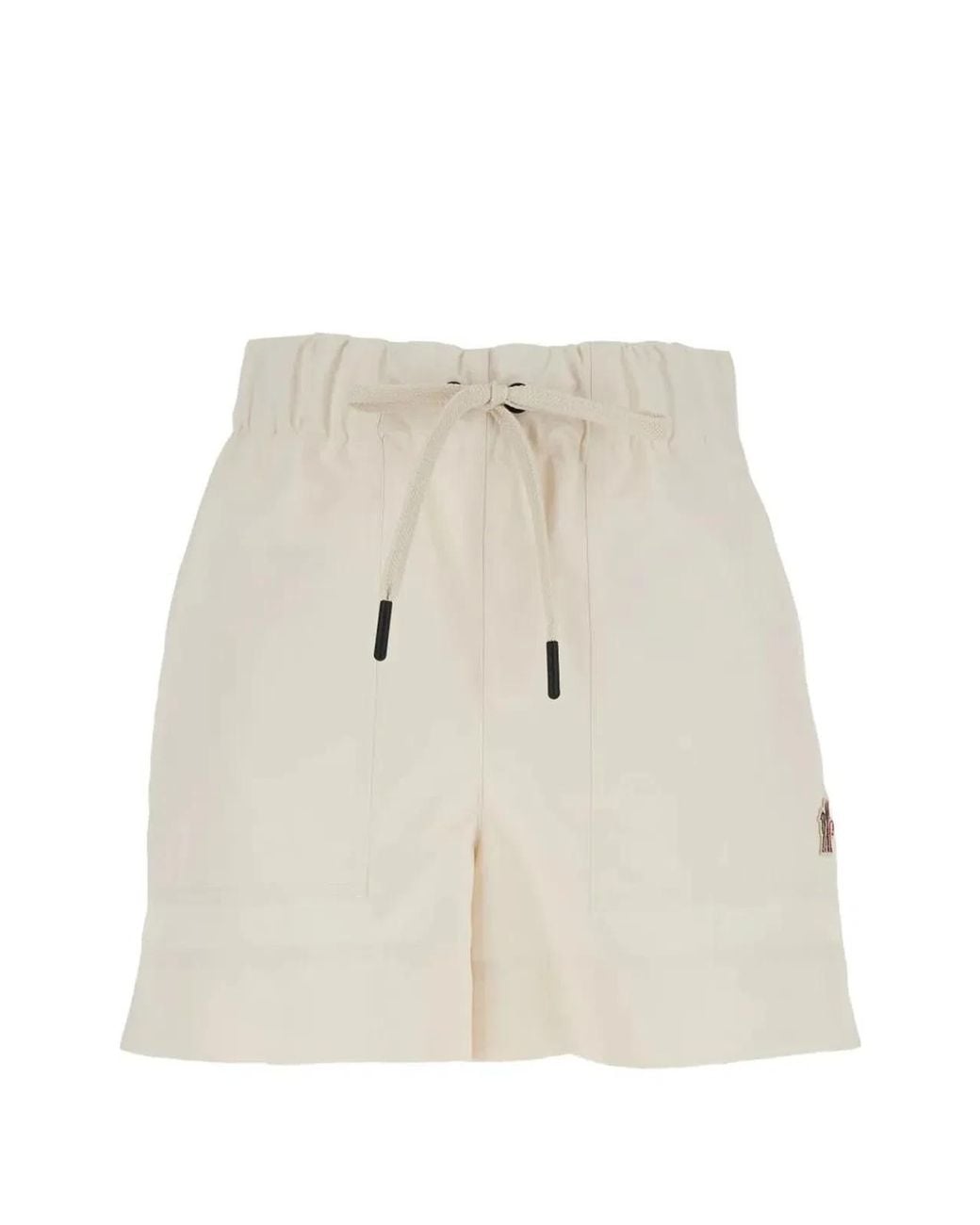 Moncler White Shorts With Drawstring