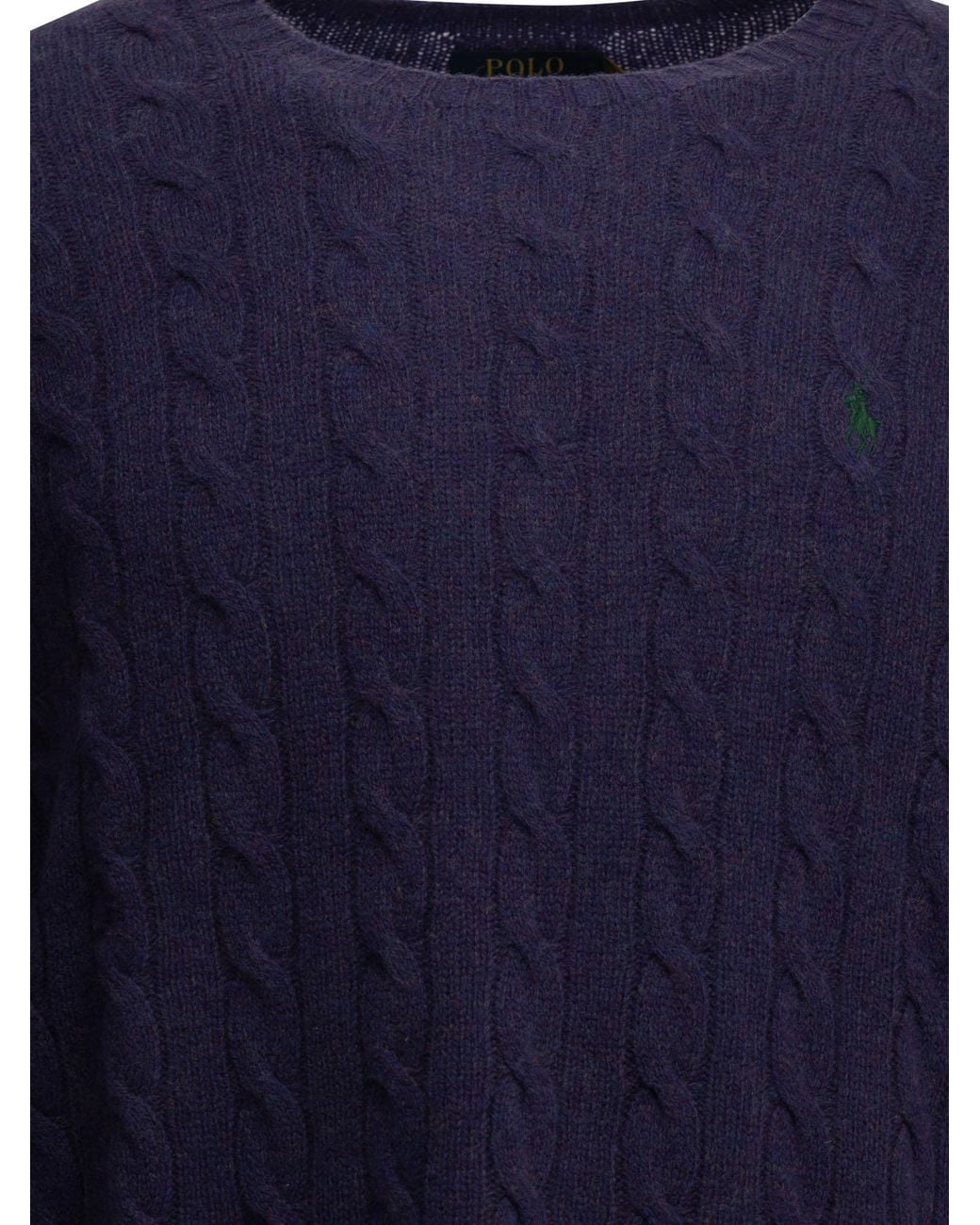 Polo Ralph Lauren Blue Wool Cashmere Crew-Neck Sweater for men