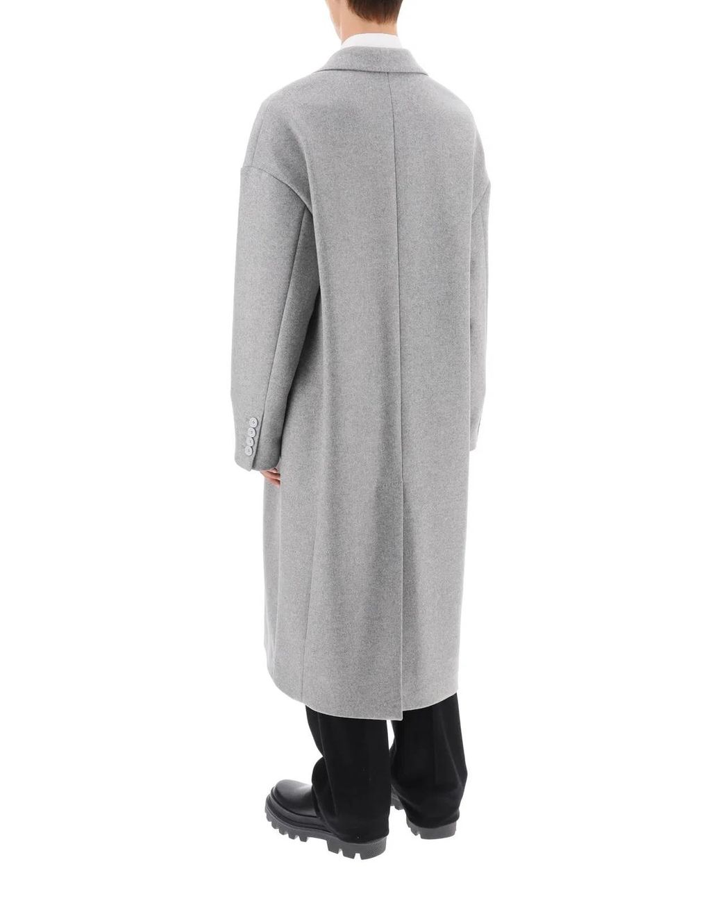 Dolce & Gabbana Gray Deconstructed Maxi Coat for men