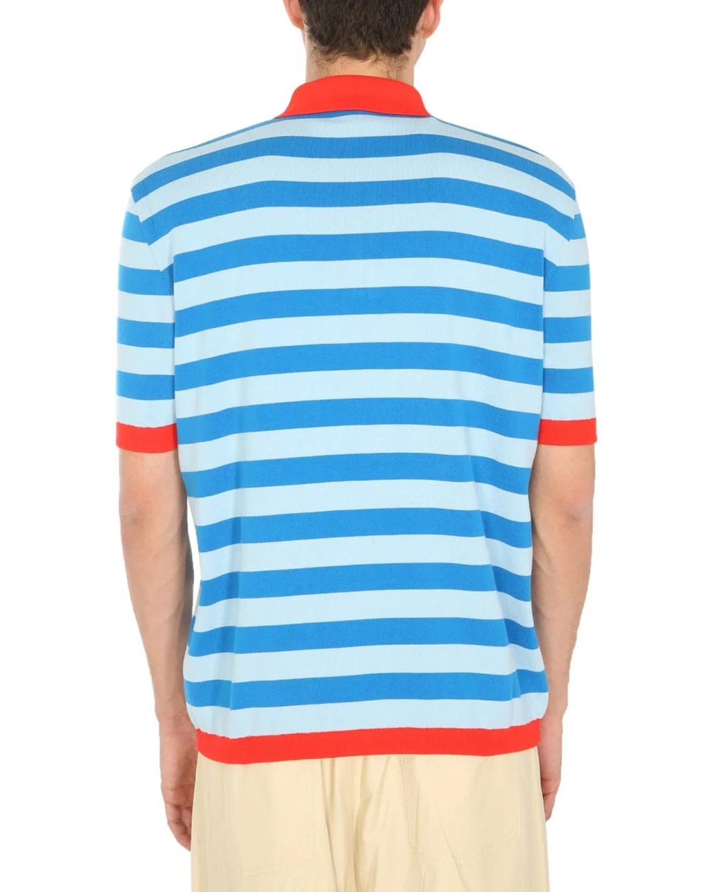 SUNNEI X ELEONORA BONUCCI Blue Knitted Polo for men