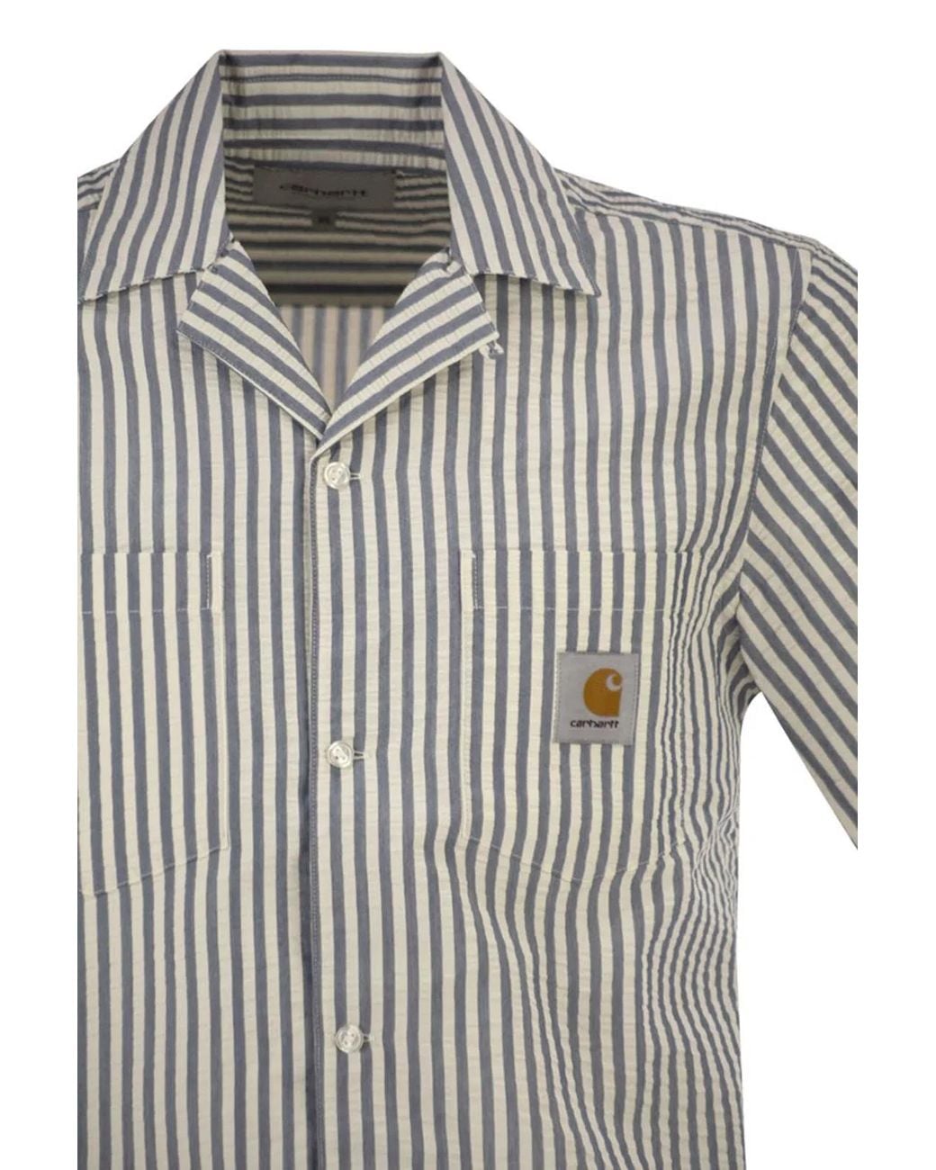 Carhartt Blue Striped Cotton Shirt