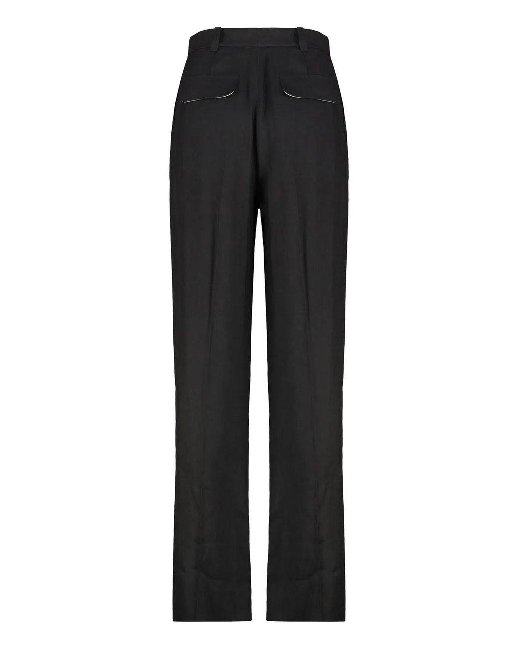 Elisabetta Franchi Black High-Waist Wide-Leg Trousers