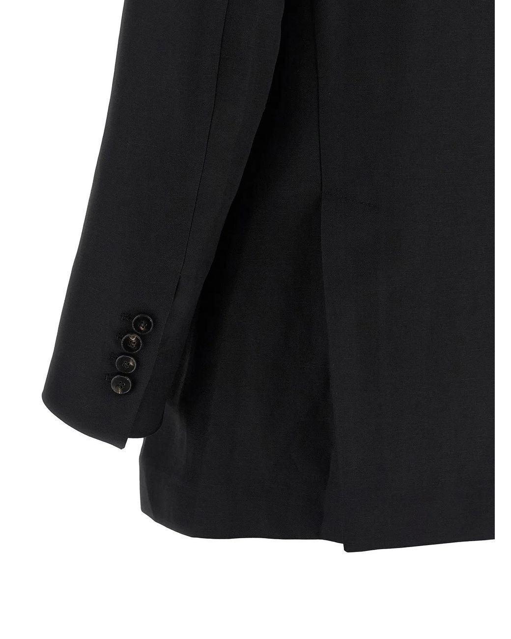 Alberto Biani Black Linen Viscose Blazer