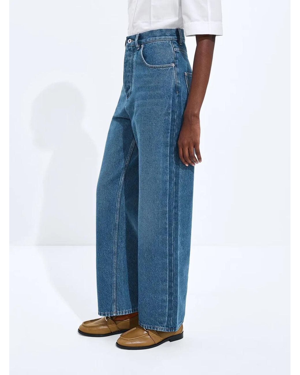 Bottega Veneta Blue Wide Leg Jeans