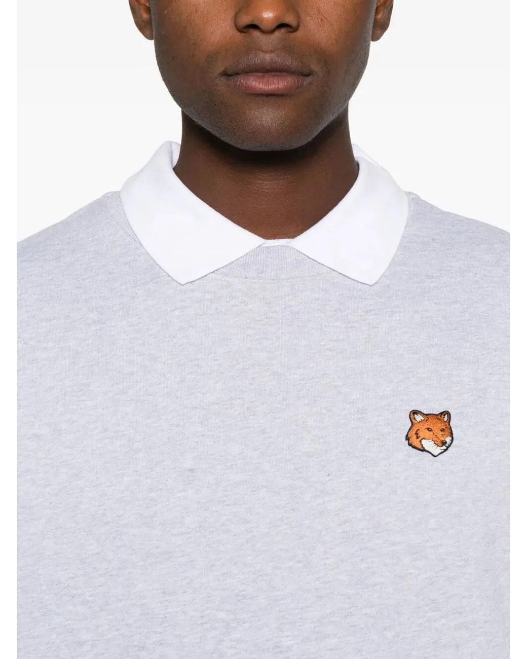 Maison Kitsuné White Maison Kitsuné Felpa Fox Head for men