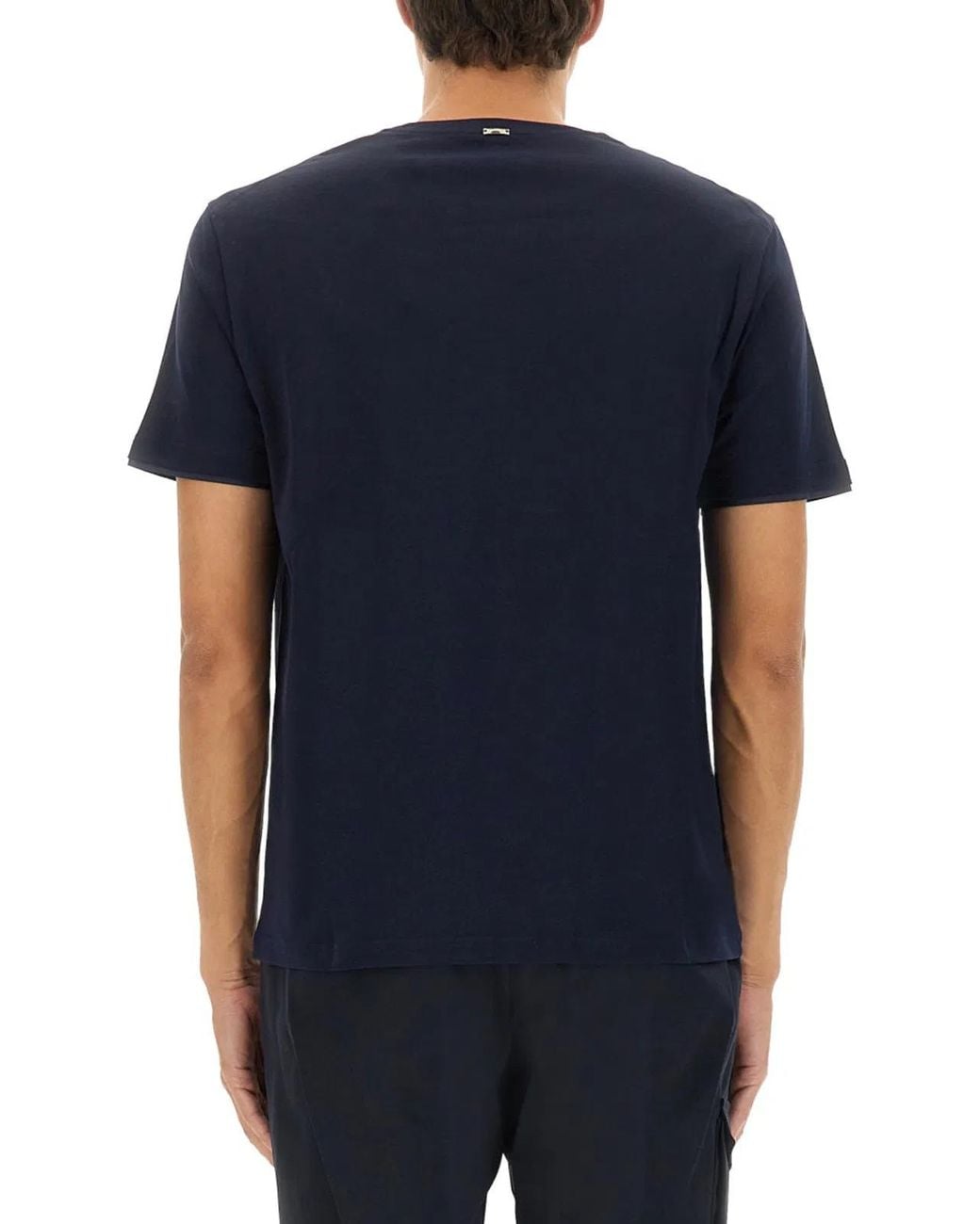 Herno Blue Relaxed Fit Cotton T-Shirt for men
