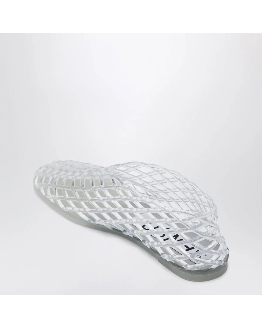 Senso White Transparent Rubber Mesh Ballet Flats