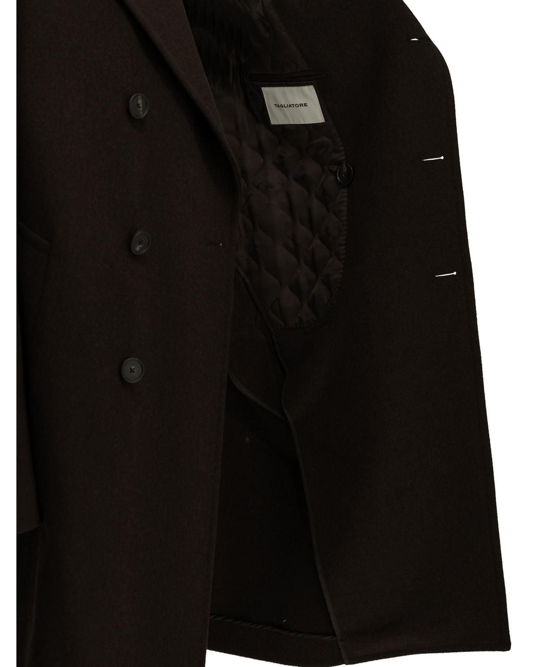 Tagliatore Black "Bruce" Long Coat for men
