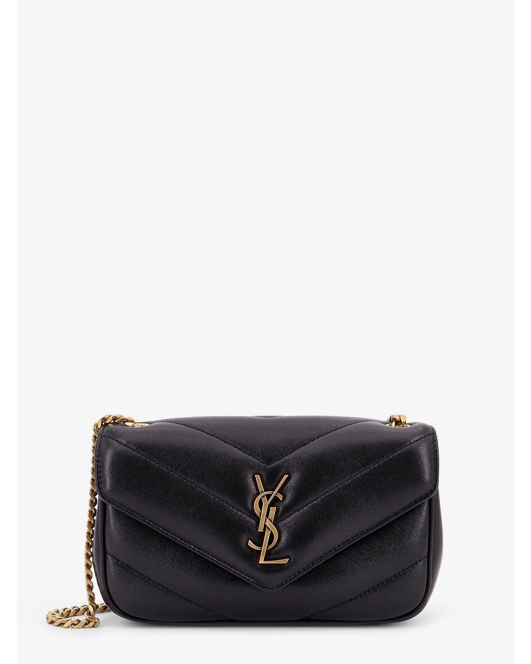 ショルダーバッグ・ポシェット LOULOU MINI LEATHER SHOULDER BAG WITH CHEVRON STITCHINGS Saint Laurent Loulou Mini Leather Shoulder Bag With Chevron