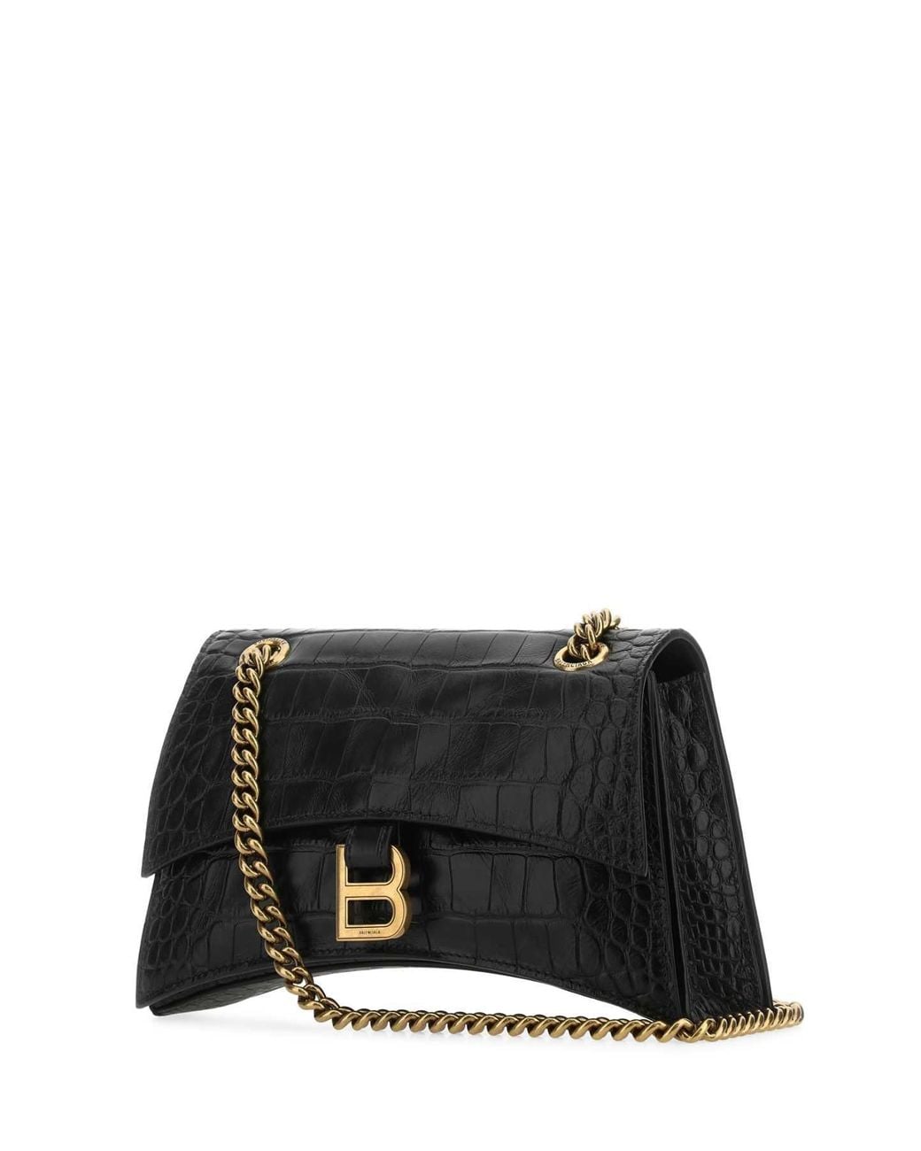 Balenciaga Black Crush Chain Small Leather Shoulder Bag