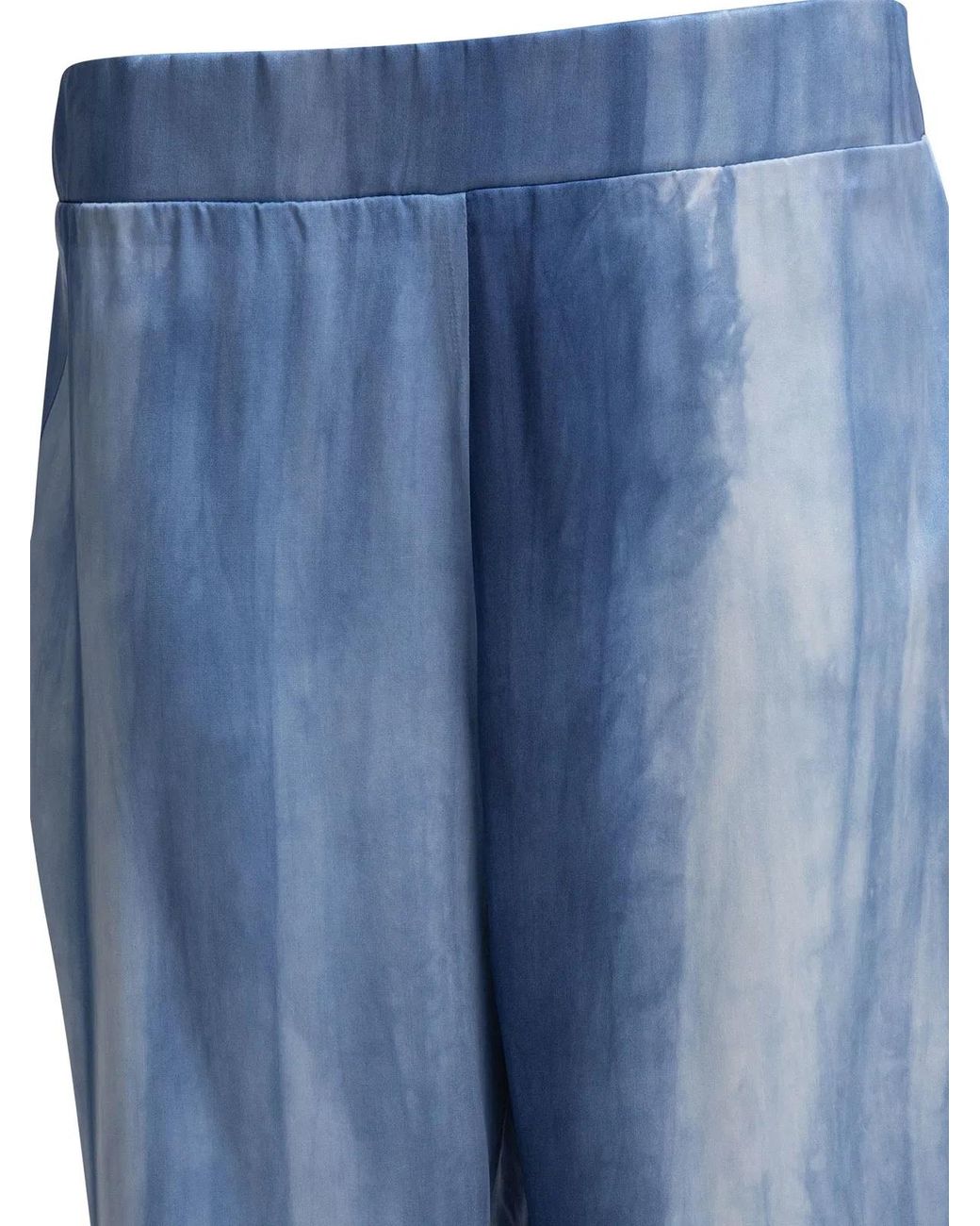 SLEEP NO MORE Blue Silk Trousers