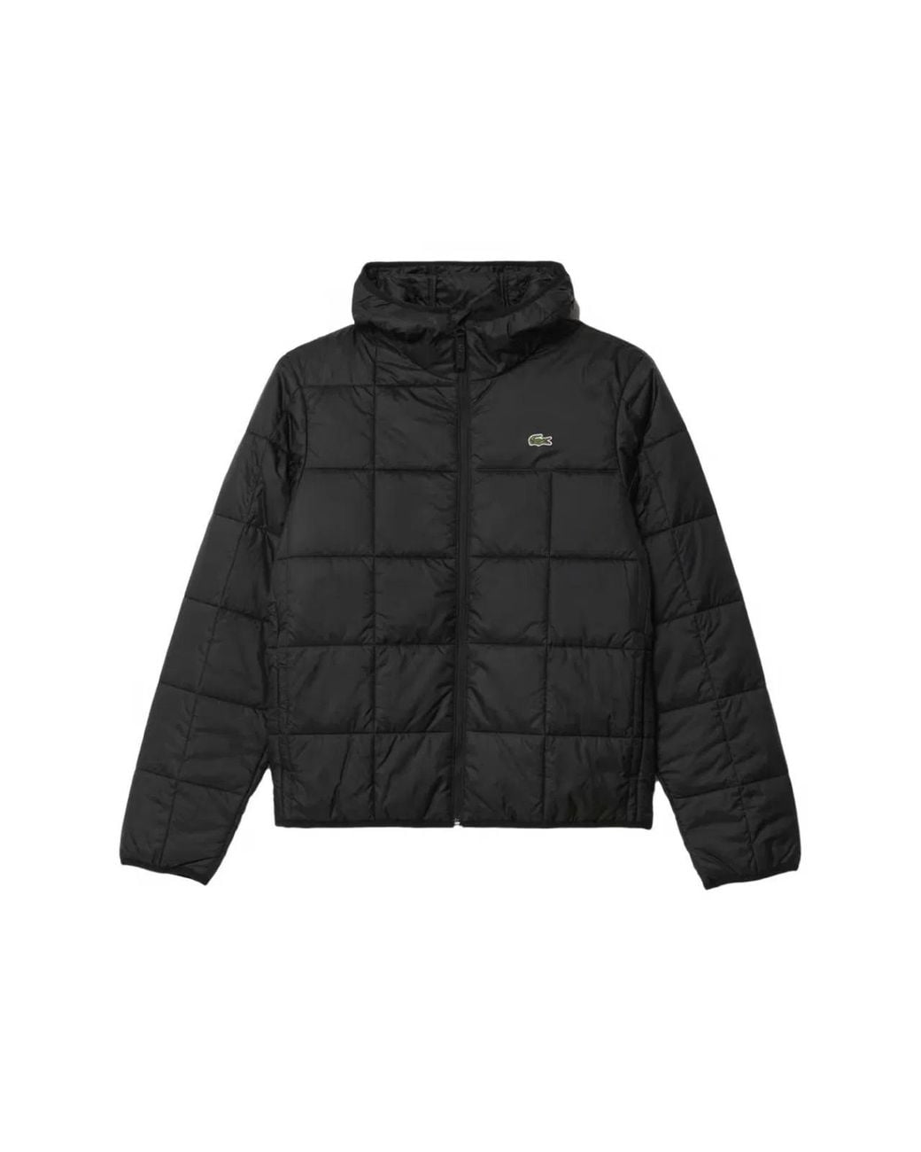 Lacoste Black Logo Waterproof Puffer Jacket for men