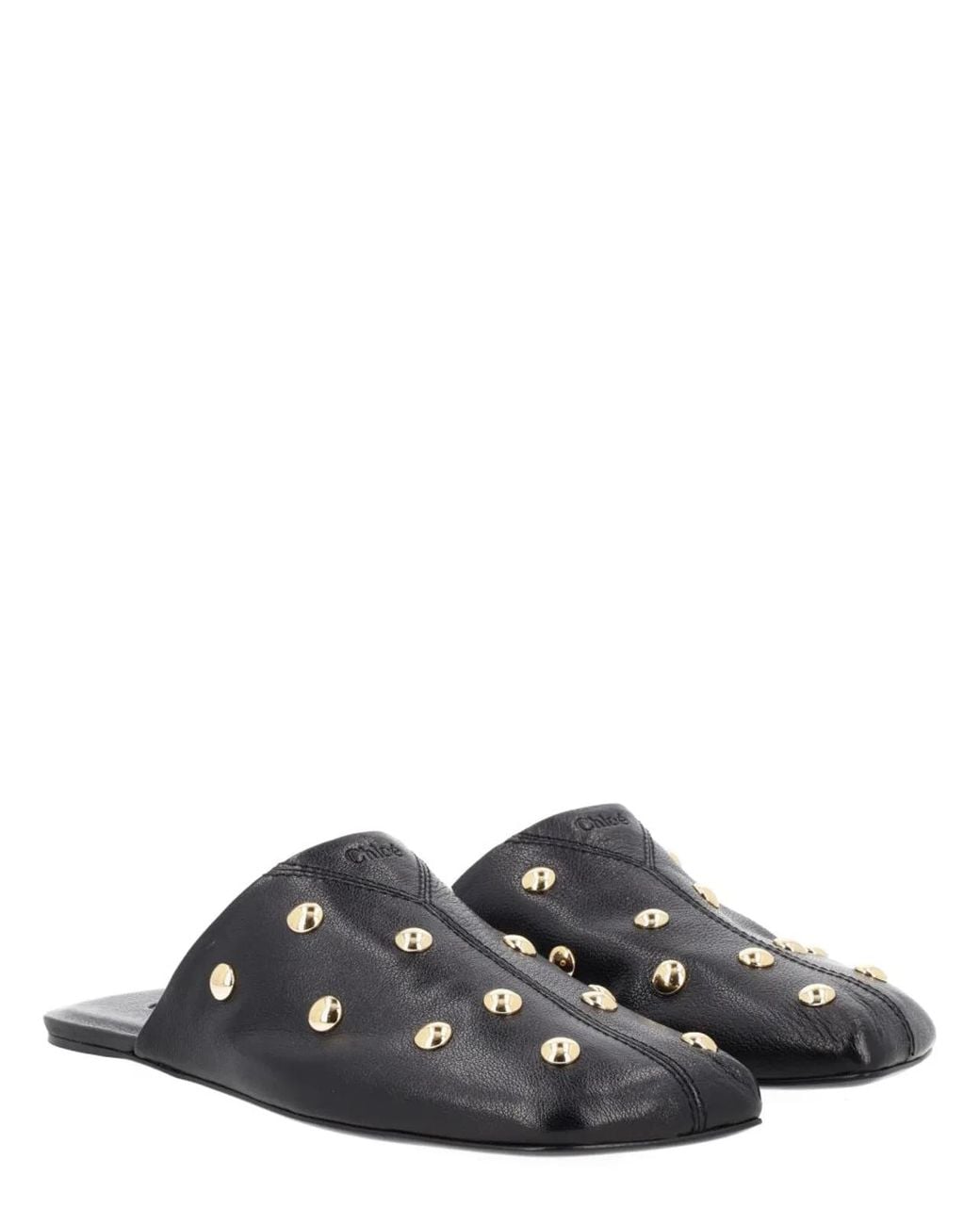 Chloé Black Studded Mules