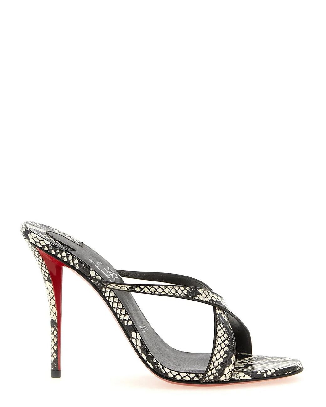 Christian Louboutin Metallic 'Mulazee Cross' Sandals