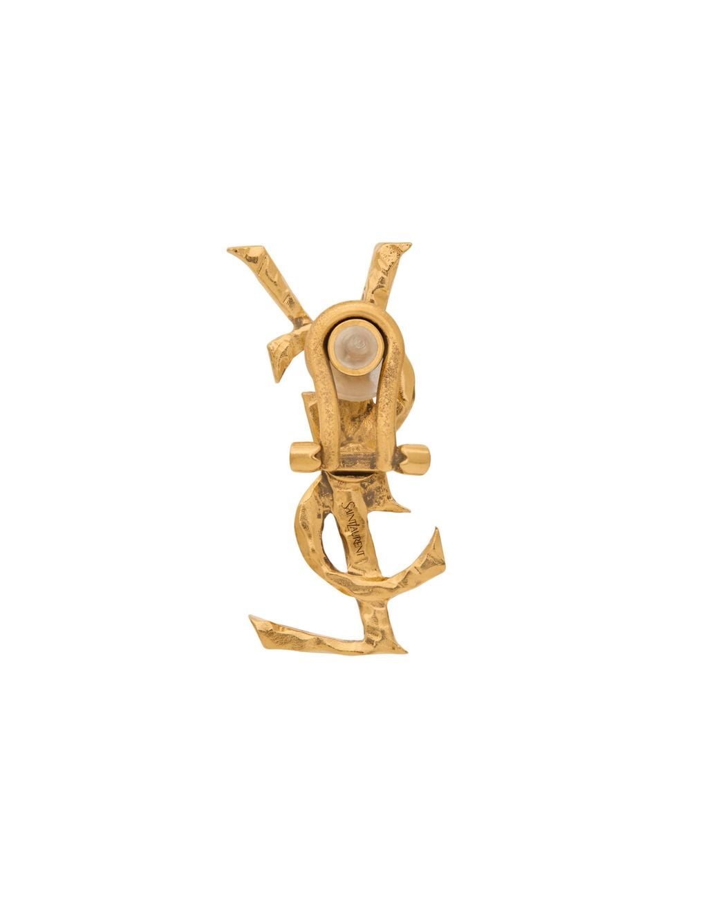 Saint Laurent Metallic Cassandre Metal Earring