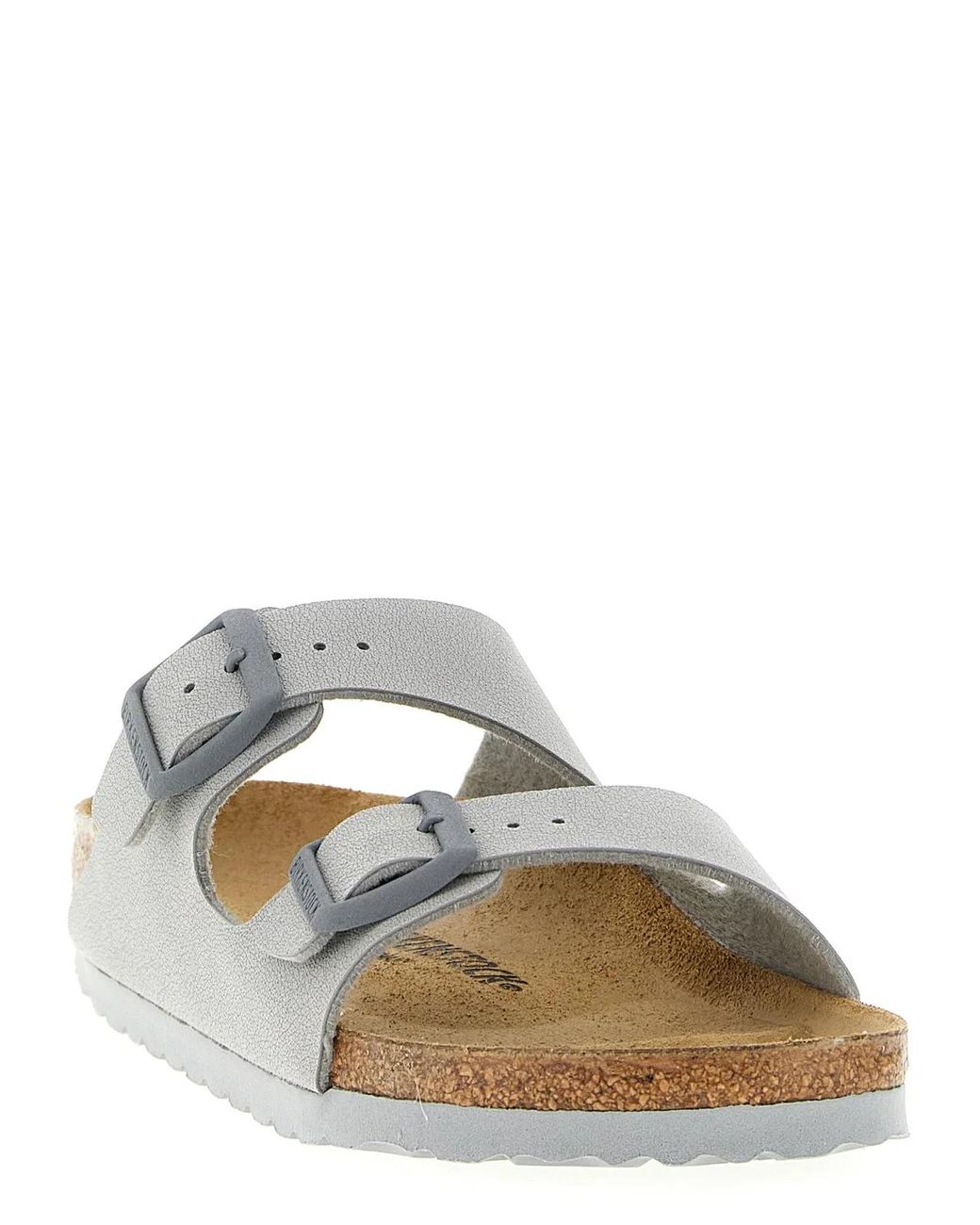 Birkenstock White 'Arizona Bs' Sandals