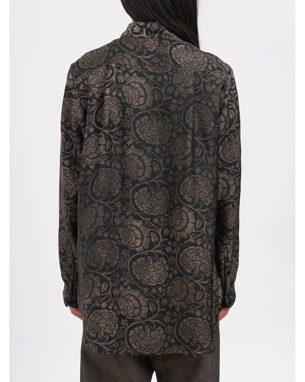 Uma Wang Gray Camicia Tab for men