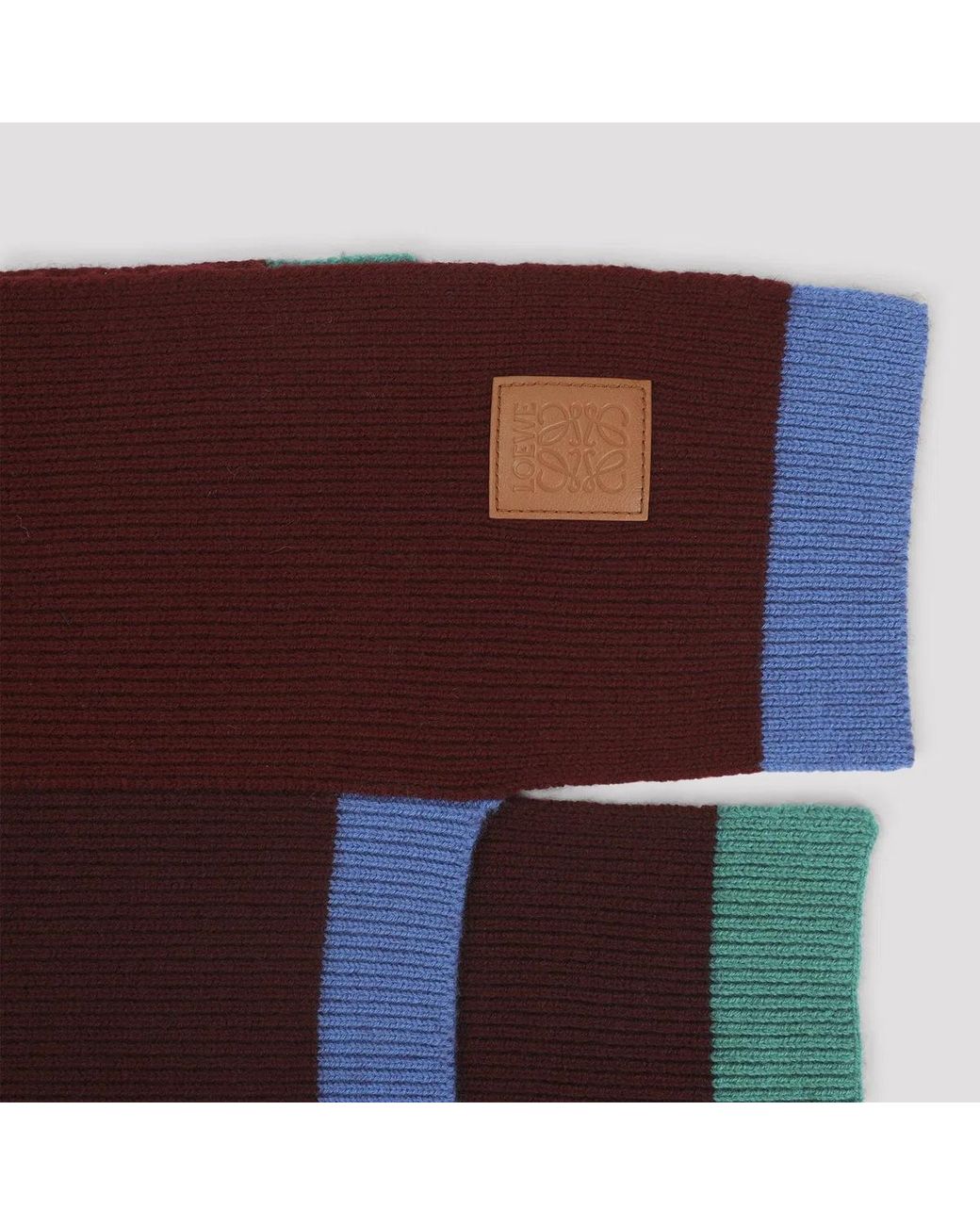 Loewe Purple Dark 30X178 Asymmetric Wool Scarf