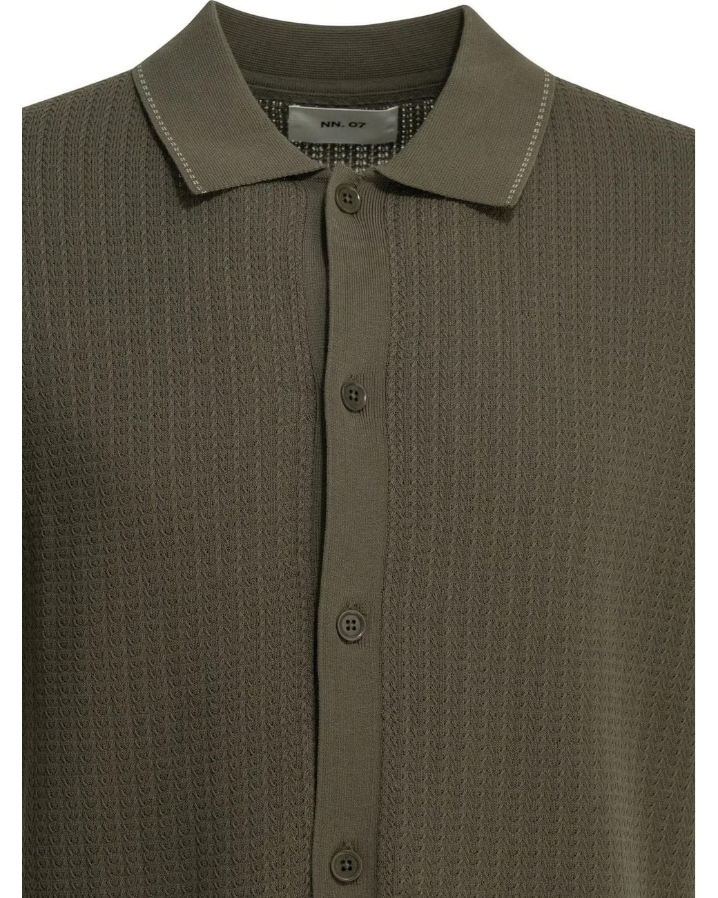 NN07 Green "Nalo" Polo Shirt With Buttons for men