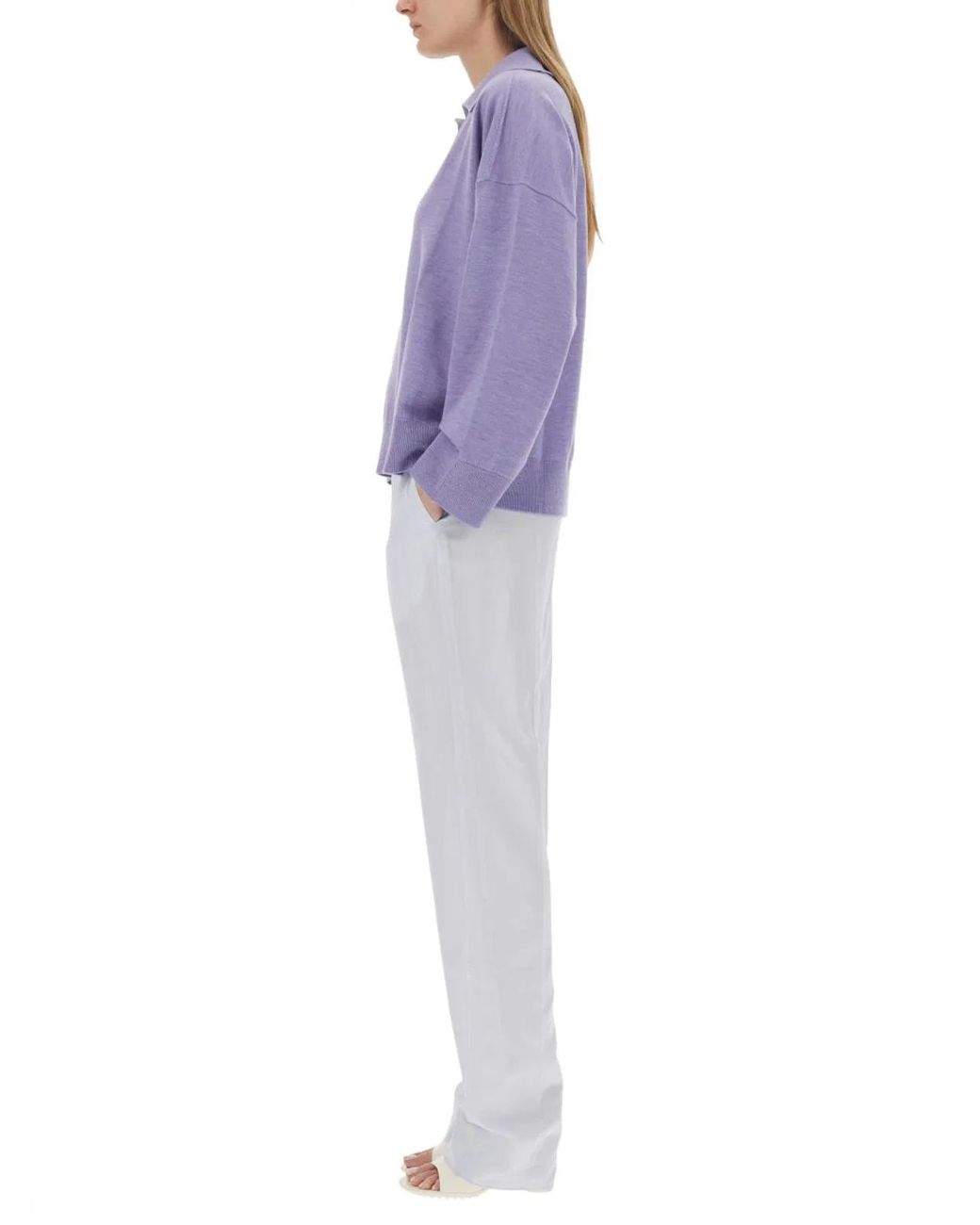 Bottega Veneta Blue Straight Cut Pants