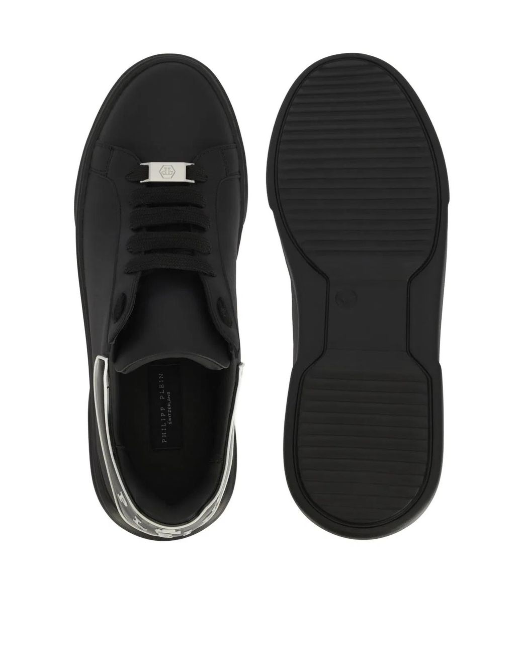 Philipp Plein Black Big Bang Runner Logo Sneakers for men